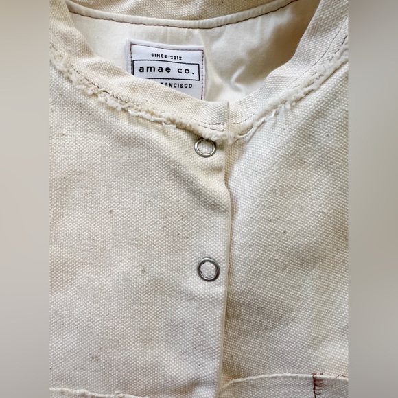 Amae Co OOAK Fringed Western Blanket Camp Striped Vest White Cream Brown 4-5T - Picture 10 of 16